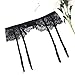 Varsbaby Women Sexy Lace Suspender Garter Belt for Thigh High Stockings (N022DW-Black, L)