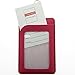 Cmxsevenday A7928 2-Sided PU Leather ID Card Holder with 1 ID Window and 1 Card Slot, Vertical Style - Rose