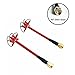 Crazepony 2pcs Aomway Antenna 5.8G 3DBi 4 Leaf Clover for FPV Multicopter TXRX (RP-SMA Male)