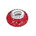 Boruo Charms 925 Sterling Silver Czech Crystal Ruby Glass Ball Beads Spacers July Birthstone Threaded Core Charm Fit All Bracelets.