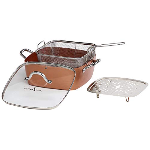 image for Copper Chef 5 Piece XL Aluminum & Stainless Steel Deep Dish Square Cas