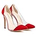 Loslandifen Womens Closed Toe High Heels Pointed Slender Stiletto Pumps