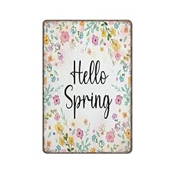 Aikeory Spring Decor,Hello Spring Sign,Spring