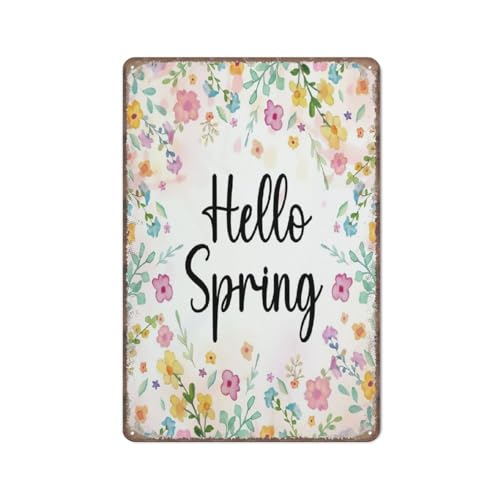 Aikeory Spring Decor,Hello Spring Sign,Spring