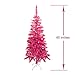 ALEKO CTP60H22 Artificial Holiday Christmas Tree Premium Pine with Stand 5 Foot Soft Coral Pink