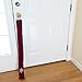 Evelots Door Draft Stopper-36 Inch-Free Over the Door Hook-Heat Stay In-Burgundy