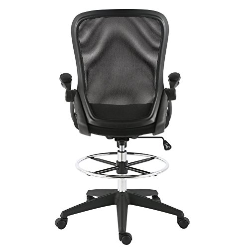 POLY & BARK EM-370-BLK Drafting Chair, Black