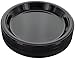 Amcrate Black Disposable Plastic Party Plates 10.4