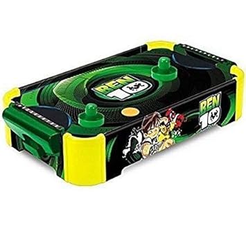 SQUICKLE Battery Operated Air Hockey Game Table to Kids for 2 Players (Green)
