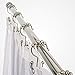 Wimaha Rustproof Shower Curtain Ring Hooks, Stainless Steel Heavy Duty Roller Double Glide Decorative Shower Hooks for Bathroom Rods Curtains Liners, Brushed Nickel, Set of 12