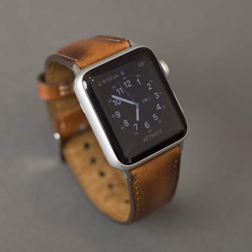 Genuine Leather Brown Apple Watch band, 42mm, 38mm, 40mm, 44mm for series 1-2-3-4