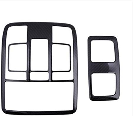 Cosilee Front&Rear Reading Light Cover Frame for Mazda CX-5 CX5 2017 2018 (Carbon Fiber)