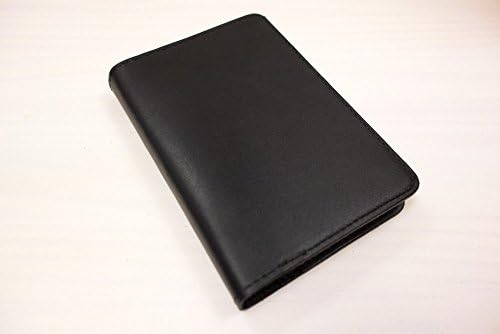 Hobonichi Techo Planner Cover - Black Leather - Black Stitching - A6, Two Card Pockets - One Receipt Pocket