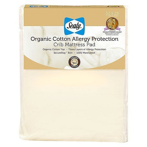 Sealy Organic Cotton Allergy Protection Crib Mattress Pad