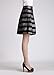 Vero Viva Women's A-line Black Skirt Striped High Waist Short Casual Skirt