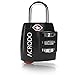 Acrodo acrodo_tsacomblock_black_single All Metal Combination Padlock with Inspection Alert, TSA Approved Suitcase Lock