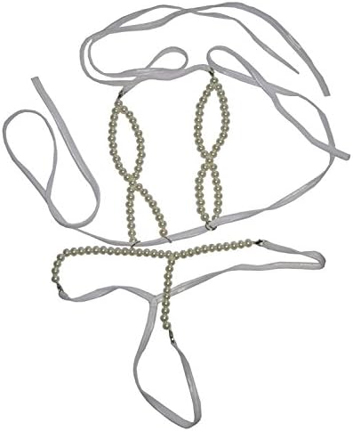 Deargirl Sexy Pearl passion cross thong and bra bikini Lingerie set