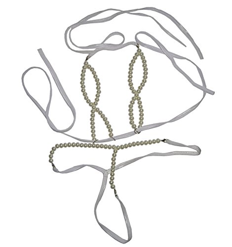 Deargirl Sexy Pearl passion cross thong and bra bikini Lingerie set