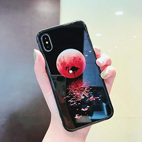 for iPhone xr Case Luminous Marvel Batman Superman Glass Case for iPhone 7 8 6 6s Plus X Xs Max Avengers Black Panther Cover (Iron Man - for iPhone XR)