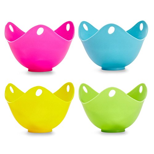 Egg Poachers, Silicone Egg Poacher Cups, Silicone Egg Poaching Pods,, for Stovetop Or Microwave Egg Cooking, Pack of 4 1 Egg Poachers, Silicone Egg Poacher Cups, Silicone Egg Poaching Pods,, for Stovetop Or Microwave Egg Cooking, Pack of 4