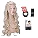 COSJP Thrones Daenerys Targaryen Cosplay Wig Khaleesi, Blonde, Size One Size