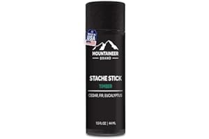 MOUNTAINEER BRAND, 100% NATURAL ALWAYS Mountaineer Brand Stache Stick | Timber Scent | Made with Natural Ingredients West Virginia | Firm & Long Lasting Hold | Mustache Wax | Moustache Shape & Styling | Beard Wax for Men | 1.5oz