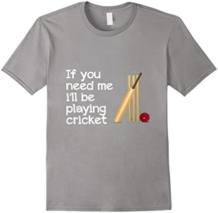 Men's Gift For Cricket Player, Cricket Shirt, Cricket Sports Fan Medium Slate