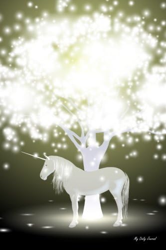 My Daily Journal: Magical Tree And Unicorn, Lined Journal, 6 x 9, 200 Pages