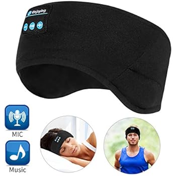 Bluetooth Headband Wireless Sleep Headphones, TOPOINT Music Sports Sleeping Headband Headphones for Workout, Jogging, Yoga, Black