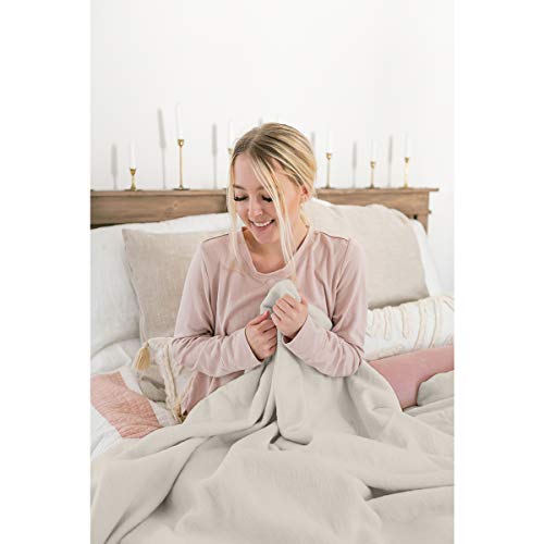 Peacock Alley Favorite Blanket Luxury Reversible Cotton Blanket