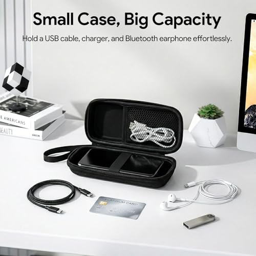 WAVLINK Funda rígida de EVA con Cremallera para Carcasa SSD, Compatible con WL-UTE50, WL-UTE51, WL-ST401C y WL-ST406C, Funda de Viaje, Funda Protectora y Bolsa de Almacenamiento