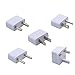 5 Piece International AC Plug Adapter Set for Europe; Middle East & Africa; Asia Pacific; South America; & South Pacific By Lenmar