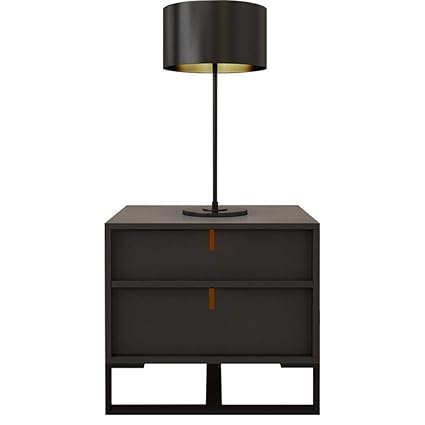 Yisaesa Bedside Tables Modern Black Bedside Drawer Bedside