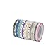 Cute 3mm Wide Skinny Washi Tape with Colorful Designs and Patterns - Perfect for Planners, Decorating, Scrapbooking