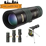 Monocular Telescope, SGODDE 8-24X30 Zoom Telescope,Dual Focus Monocular Scopes- High Power, Waterproof, BAK4 Prism Lens with Smartphone Adapter & Tripod for Bird Watching Hunting Hiking (Black)