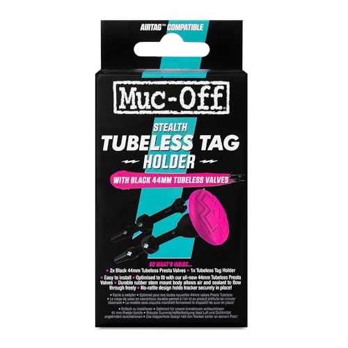 Muc-Off Stealth Tubeless Tag Holder with 44mm Valve Kit