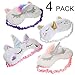 4 Pack Unicorn Sleep Mask Cute Unicorn Horn Soft Plush Blindfold Eye Cover Eyeshade for Teens Girls Women Plane Travel Nap Night Sleeping