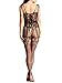 Amoretu Womens Sexy Lingerie Lace Bodysuits Crotchless Bodystocking Black, One Size