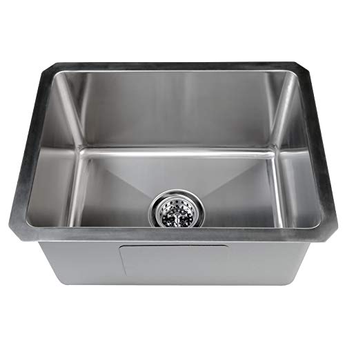 Miseno MSS161520SR 20" Undermount Single Basin Stainless Steel Bar Sink