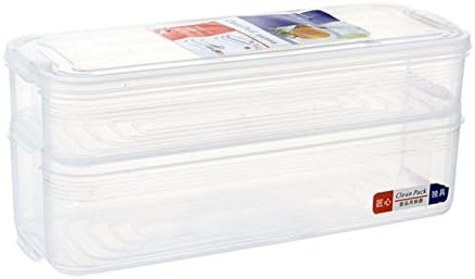 Food Storage Containers,Stackable Refrigerator Fridge Freezer Storage Box Stack Food Container Tray Organizer