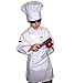 CHEFSKIN KIDS CHILDREN SET: CHEF JACKET AND ADJUSTABLE CHEF HAT WHITE, GREAT GIFT (XL ( 9-11 year olds))