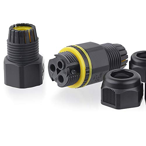 Waterdichte aansluitdoos externe kabelaansluiting, IP68 aansluiting buitenmof koppeling Ø 5 mm-12 mm (zwart, PA66) - 2… - Afbeelding 3