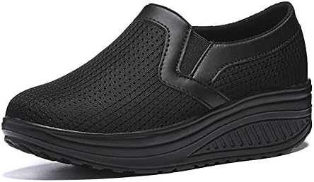 SHAKE Women's Mesh Slip-On Casual Walking Wedges Shoes Breathable Work Out Sneakers for Women