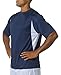 A4 Men's Cooling Performance Color Block Short Sleeve Tee, Navy/White, Large