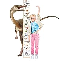 Lifeliko Personalised Growth Chart for Dinosaur Lovers, Removable Wall Ruler for Boys and Girls, Kid