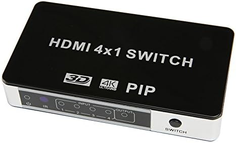HDMI 4x1 Switch Switcher 4K 3D Support PIP 4 In 1 Out, 1.4 Version HDCP 1.4