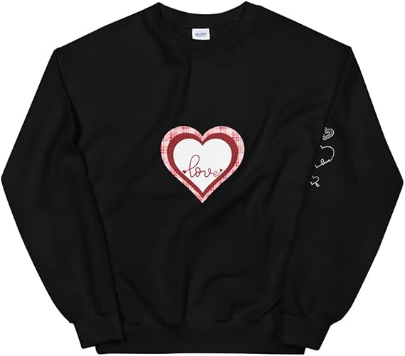Amazon.com: valentines day love hearts sweatshirt: clothing Unisex Sweatshirt | Valentines Crew neck sweatshirt | Heart Sweater at