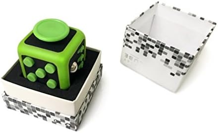MegaSpin Fidget Cube Toy With Silicone Frame Case Rubberized Coating and Silicone Buttons | Reduce Anxiety, Stress &amp; Boredom, For ADHD &amp; Autism, Enhance Focus &amp; Quit Bad Habits