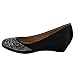 Forever Womens Low Wedge Heel Closed Toe Wedding Party Dress Sandals Shoes