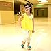 FEITONG Baby Girl Dot Flower Set Toddler Vest Clothing (100, Yellow)